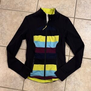 lululemon athletica Black Jacket with Colorful Stripes